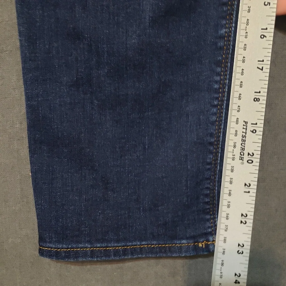 Chico's So Lifting Crop Jeans Womens 6 Dark Blue‎ Denim Stretch Pants